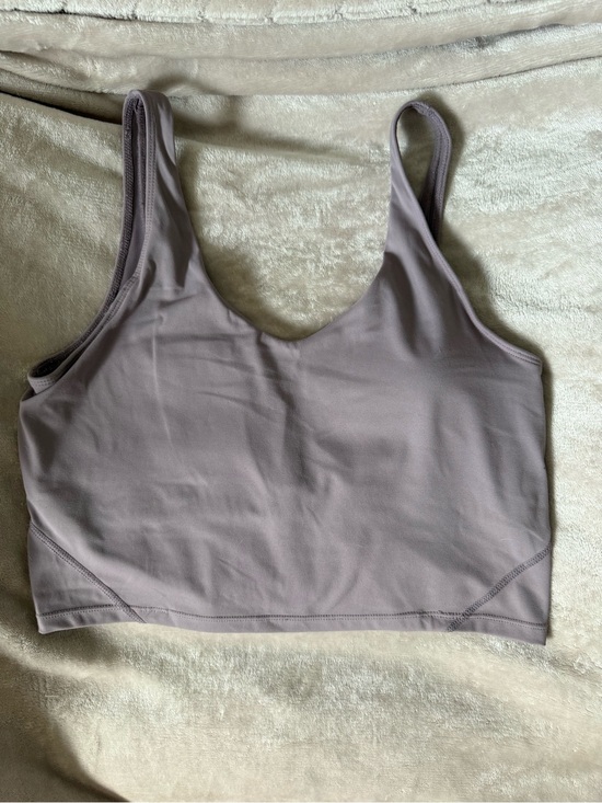 lululemon athletica Tops - Lululemon Mauve Longline Sports crop tank Size 10 Medium Support Yoga Activewear